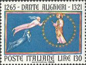 Dante con Beatrice e S. Pietro, miniature.