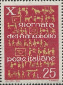 Soggetto simbolico, carminio e giallo.