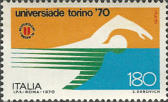 Nuoto, nero, rosso, celeste e verde.