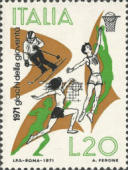 Pallacanestro, pallavolo e sci, policromo. 
