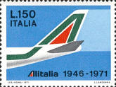 Coda di aereo, policromo.