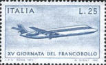 Aereo di linea, azzurro.