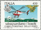 Attività del corpo forestale, policromo.