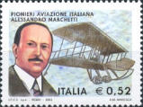 Ritratto di Alessandro Marchetti con aereo, policromo.