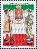 Bandiera, soldato del XVII sec. e moderno, policromo.