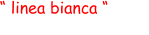 “ linea bianca “