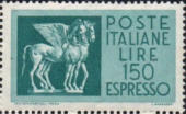 “ Cavalli alati “, verde azzurro. 
