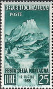 Paesaggio montano, verde azzurro.