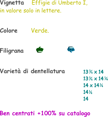 Effigie di Umberto I, verde