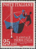 Figure danzanti, rosso, azzurro e nero.