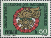 Testa di bersagliere, policromo. 