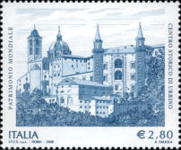 Palazzo Ducale e Duomo di Urbino, azzurro.