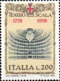 Interno della Scala, ardesia, giallo, bruno e rosso. 