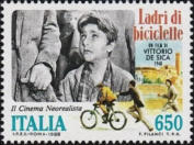 «Ladri di biciclette» di V. de Sica, policromo.
