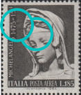 " punto bianco ” e “ ritocco sotto il 5 1475 ”