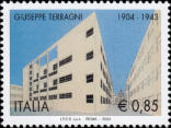 Ex Casa del Fascio di Como, policromo. 