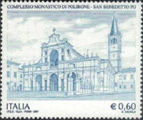 Facciata principale dell’Abbazia, azzurro. 